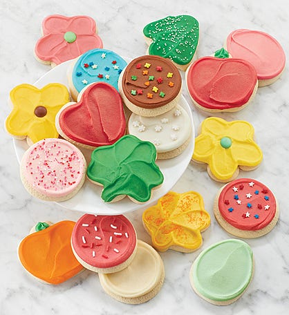 Buttercream Frosted Cut-out Cookie of the Month Pay-as-you-go Club – 24 cookies